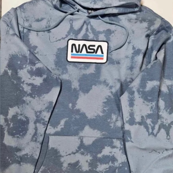 MAD Engine Other - NASA Hoodie Mens XXL Blue Camo Graphic Fashion Streetwear Unique Sweathshirt NEW